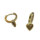 Gold Filled Heart Huggies